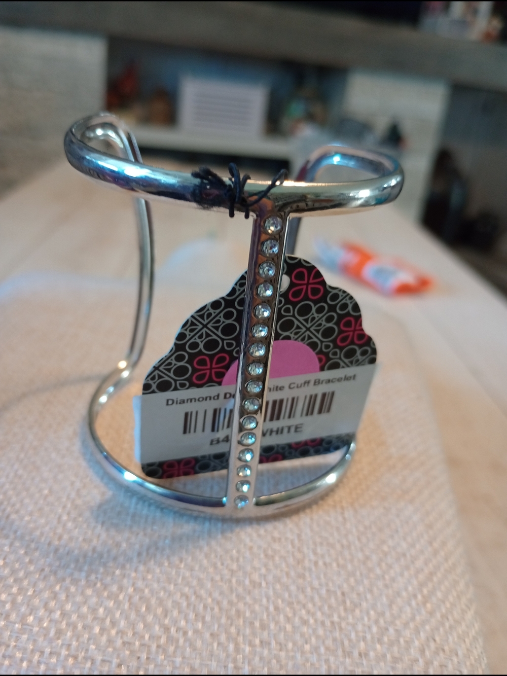 paparazzi Silver Rhinestone Cuff Bracelet